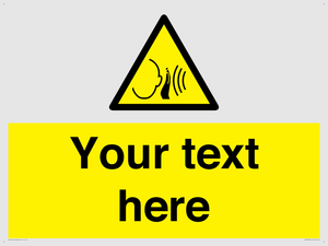 Custom warning sudden loud noise